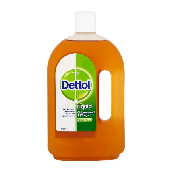 Dettol liquid disinfectant bottle on a white background